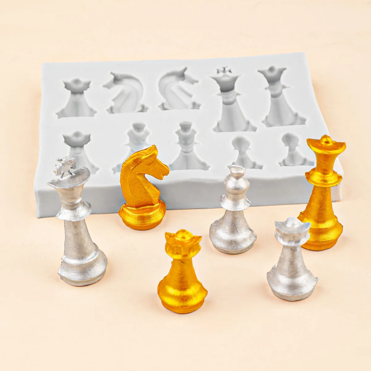 3D Printing Chess - Molde de silicona de ajedrez 3d