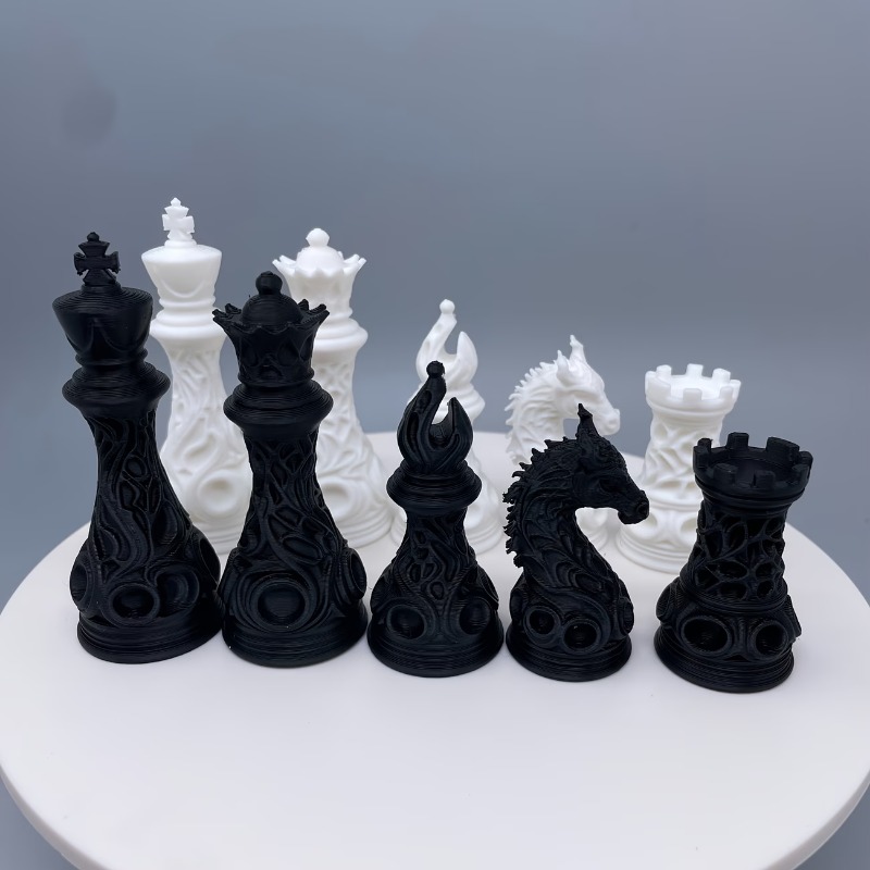 3D Printing Chess - Juego de ajedrez gótico de plástico