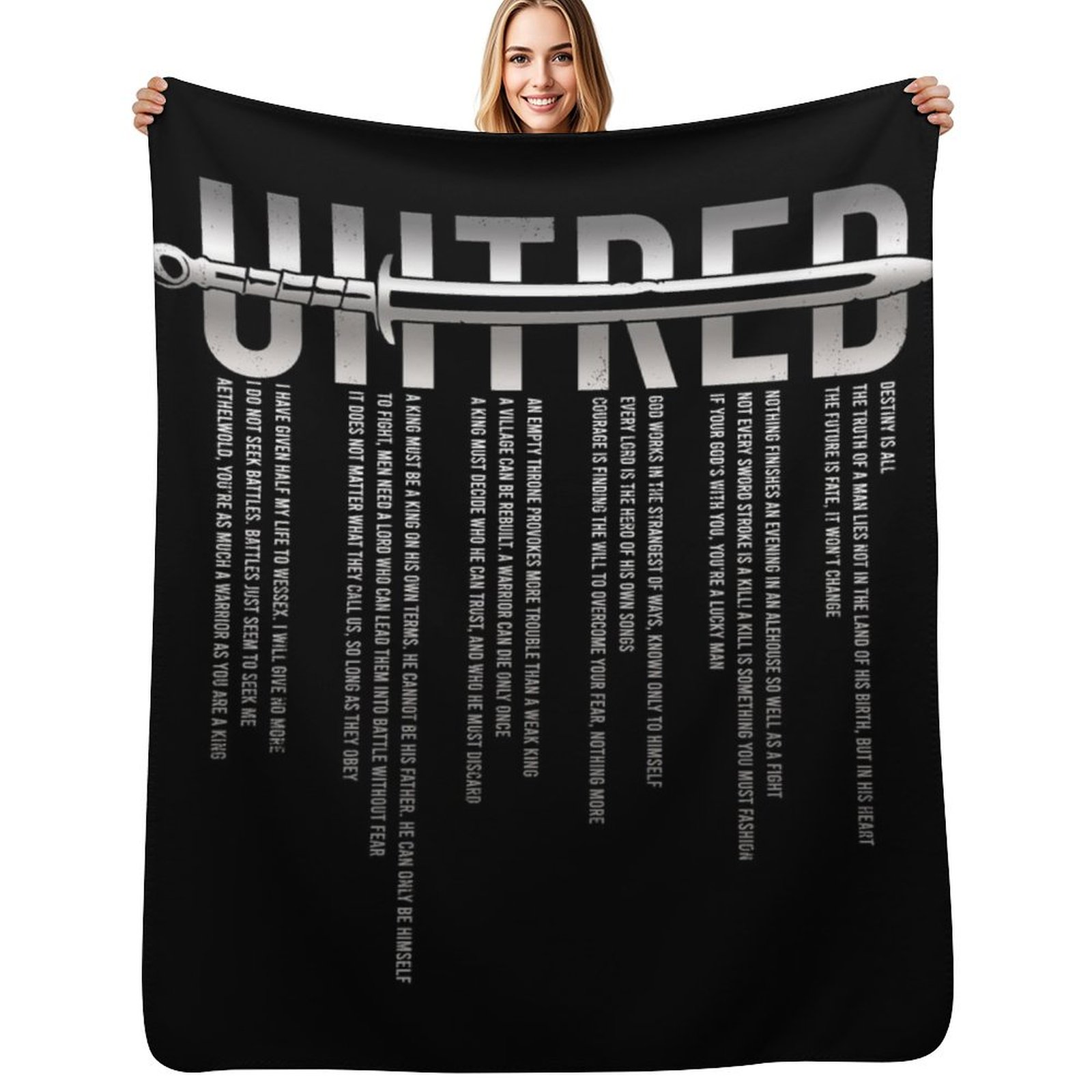 3D Printing Quote - Manta con frases de Uhtred Sword