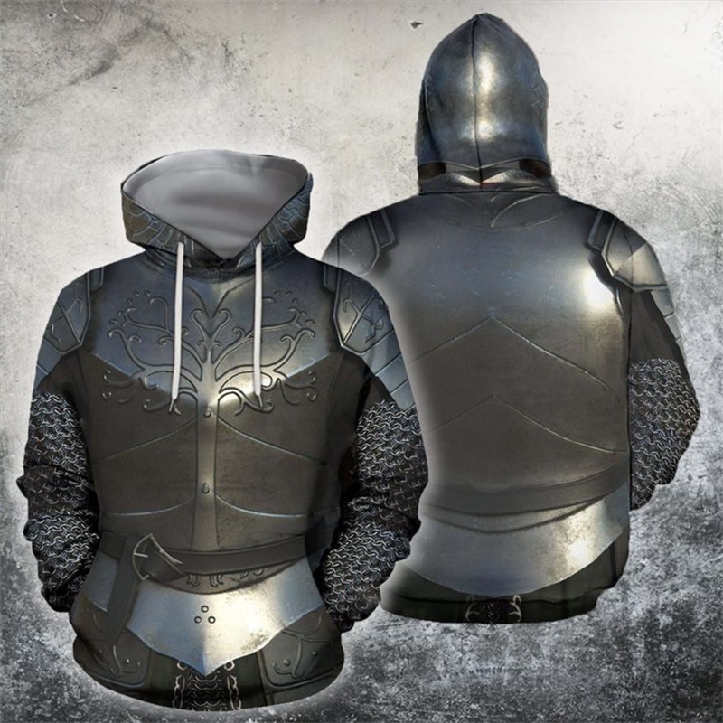 3D Printing Knight Armor - Sudadera con capucha de armadura Medieval