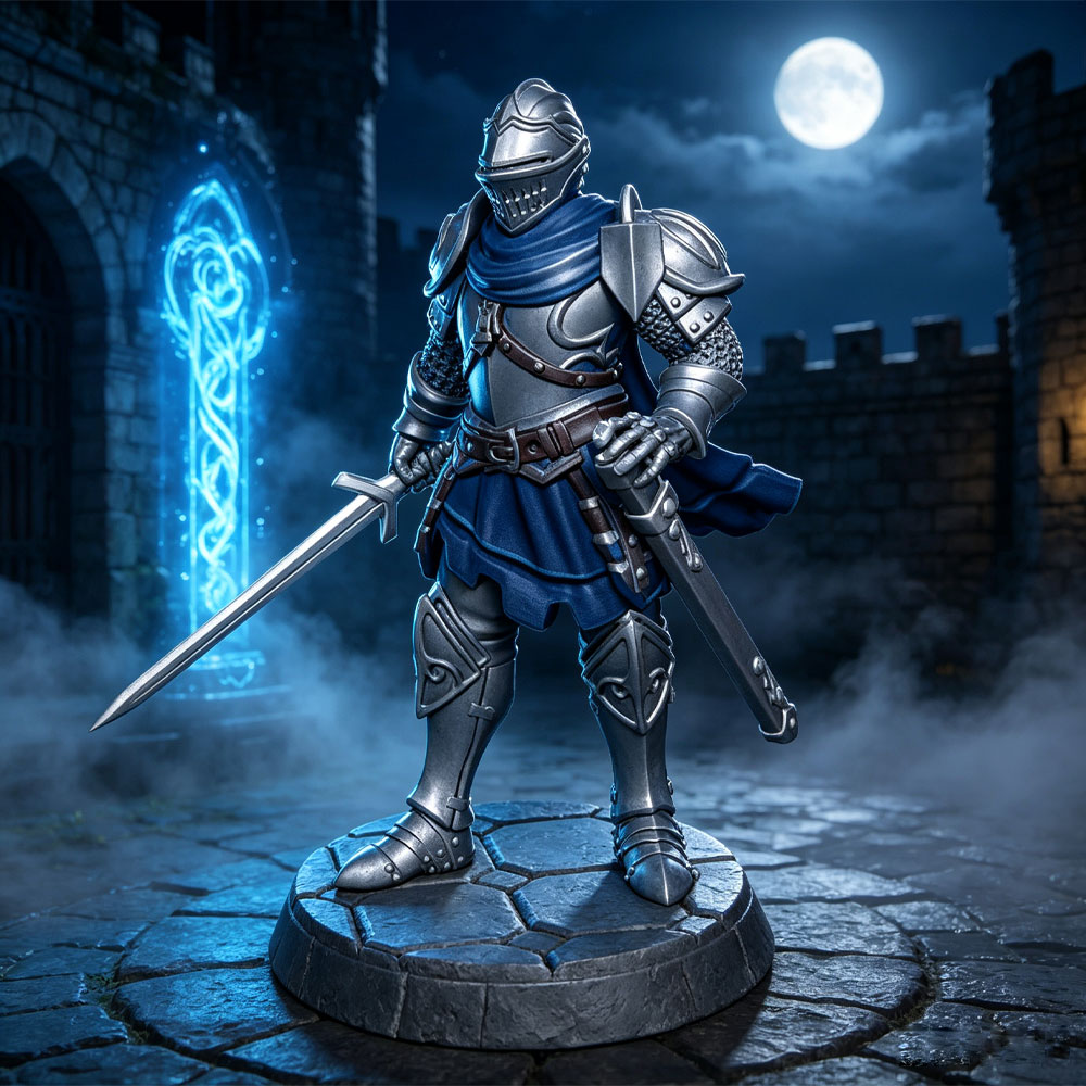 3D Printing Knight Armor - Modelo de Resina de Caballero Medieval