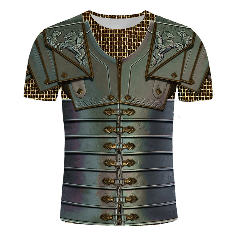 3D Printing Knight Armor - Camiseta Deportiva Retro con Estampado 3D