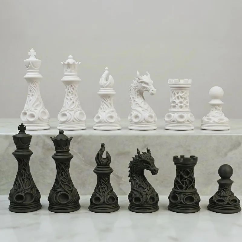 Juego de ajedrez gótico de plá - 3D Printing Chess reseña y precio