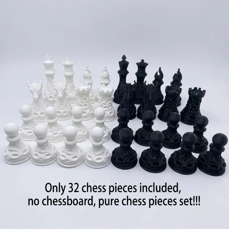 Juego de ajedrez gótico de plá - 3D Printing Chess reseña y precio