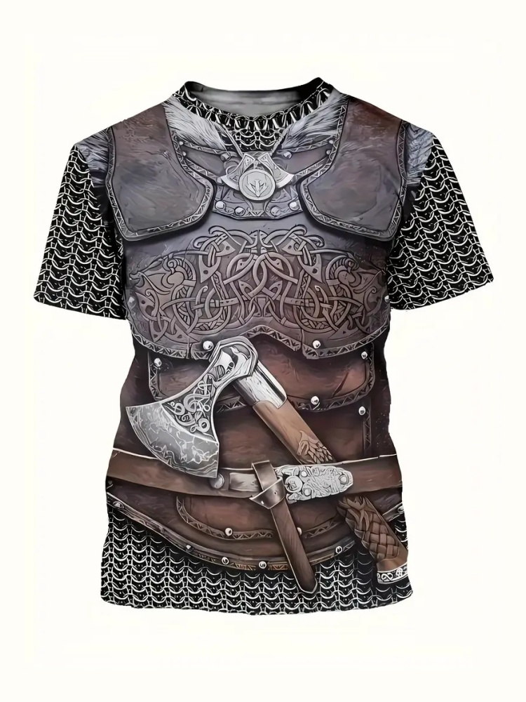 Camiseta con estampado 3D de S - 3D Printing Knight Armor reseña y precio
